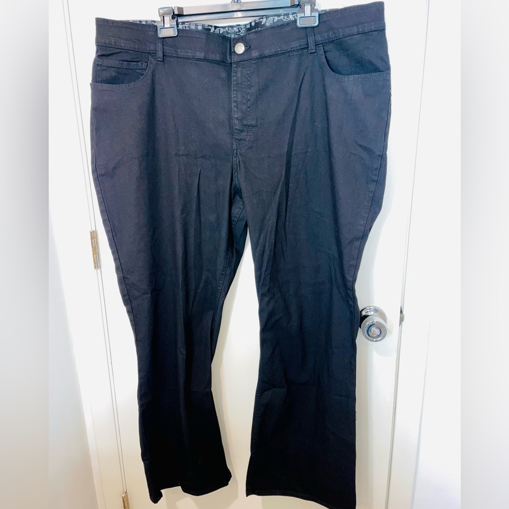 New womens Lee Riders bootcut jeans mid rise black denim jeans sz 26 comfort